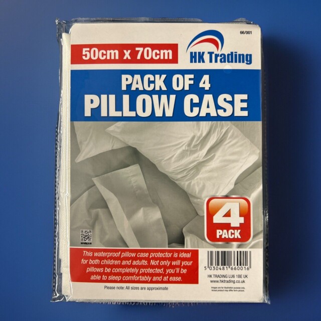 4 Pack Pillow Protectors Standard Size 50x70cm Washable Dust Proof