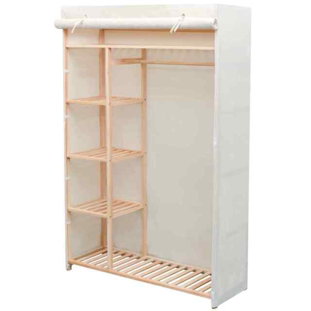 Wardrobe Fabric And Pinewood 110x40x170 Cm Vidaxl