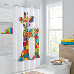 Croydex Francie & Josie Mczoo Shower Curtain Steven Brown Art