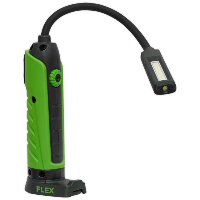 Sealey Flexi Rechargeable Green Inspection Lamp Li-ion 1 Cob + 1 Led
