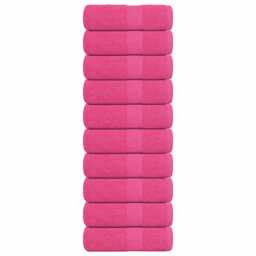 Guest Towels 10 Pcs Pink 30x50 Cm 360 Gsm 100% Cotton Vidaxl