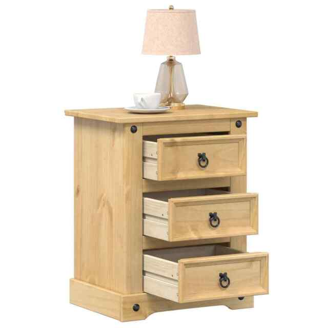 Bedside Cabinet Corona 53x39x66 Cm Solid Wood Pine Vidaxl