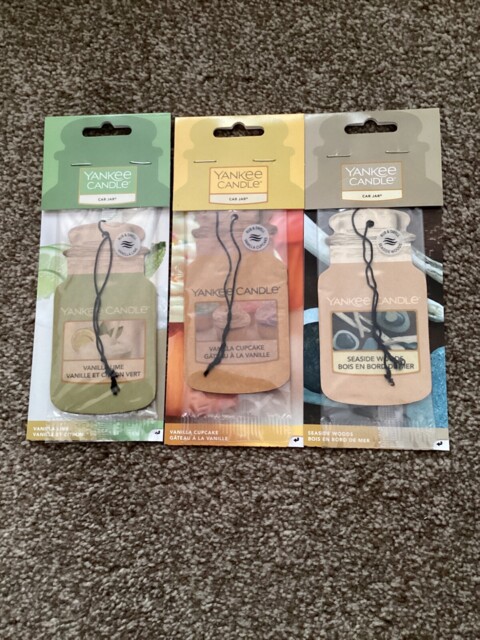 Yankee Candle Ultimate Car Jar Air Freshener Hanging Cardboard ..3 For