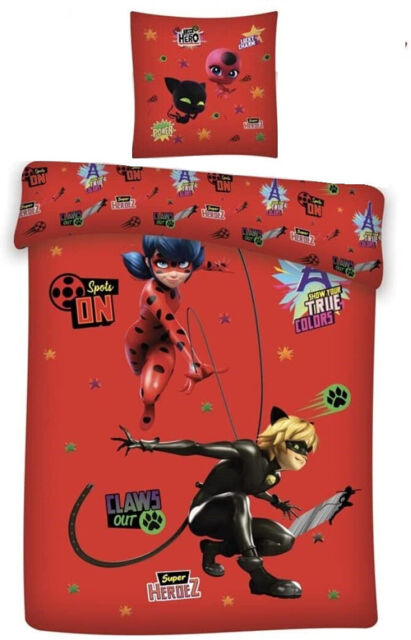 Miraculous Ladybug And Cat Noir Duvet Cover And Pillow Case Single (us