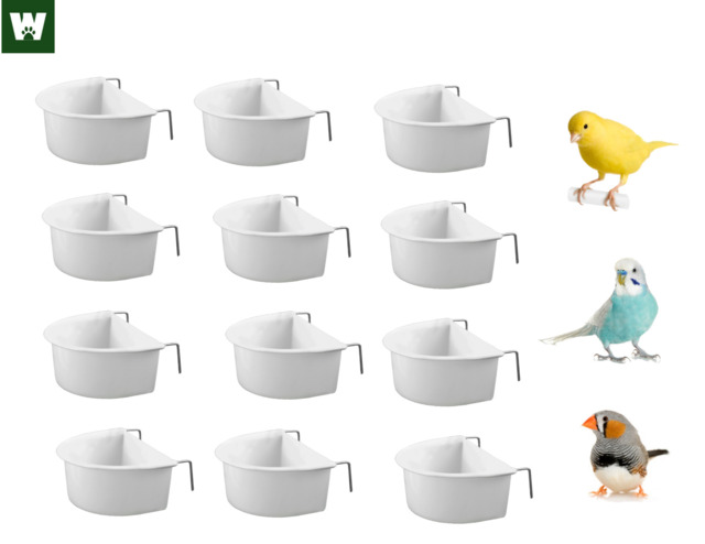 Wundapet 7.5 Cm D - Cup Coop Plastic Bird Budgie Parrot Cage Hang
