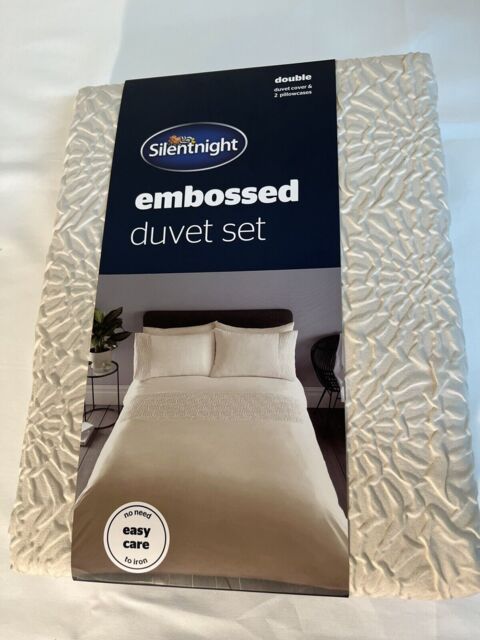 Silentnight Embossed Duvet Set Double 200x200cm