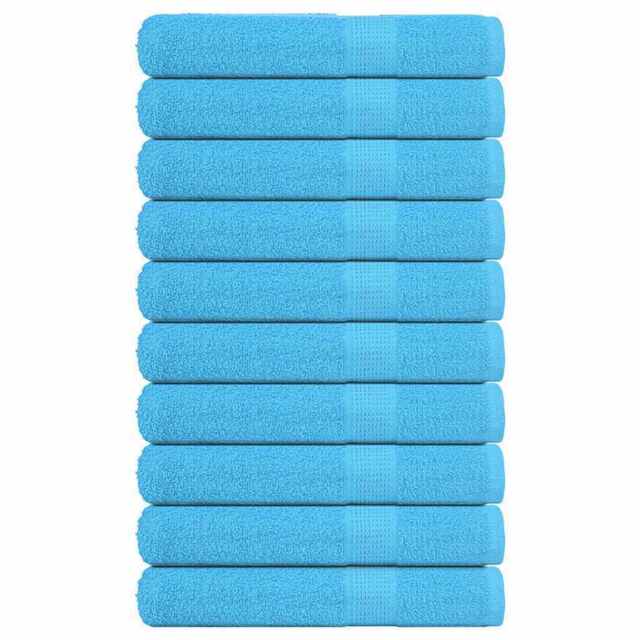 Towels 10 Pcs Turquoise 100x200 Cm 360 Gsm 100% Cotton Vidaxl