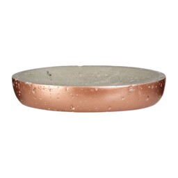 Neptune Grey Copper Oval Soap Dish Holder Concrete Style Bathroom
