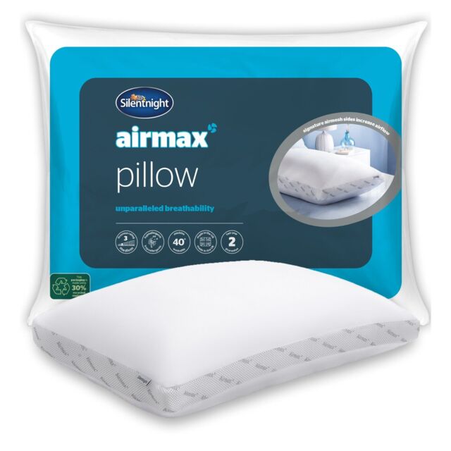Silentnight Airmax Pillow Cool Breathable Hypoallergenic Side Front