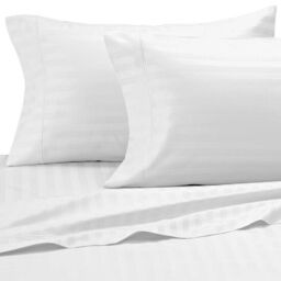 Egyptian Cotton 500 Thread Classic Stripe Oxford Pillow Case Pair