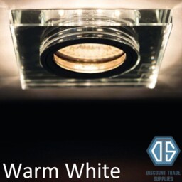 Kanlux Soren Square Glass Ceiling Spotlight Led 2 Tone Gu10 Blue