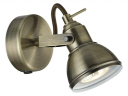 Searchlight Lighting Focus Single Light Antique Brass Wall Spotlight
