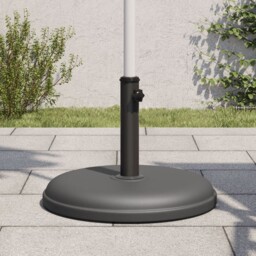 Dark Grey 49.5x32cm Plastic & Concrete Parasol Base For Ø32/35/38mm