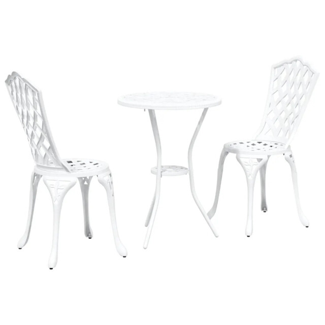 Garden Bistro Set 3 Pcs Aluminium Furniture Terrace Dining Outdoor