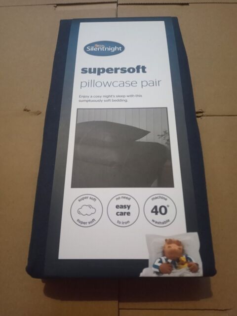 Silentnight Easy Care Pillowcase Pair Of 2 Navy