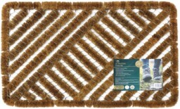 Jvl Boston Natural Coir Steel Scraper Entrance Door Mat 39 X 59cm