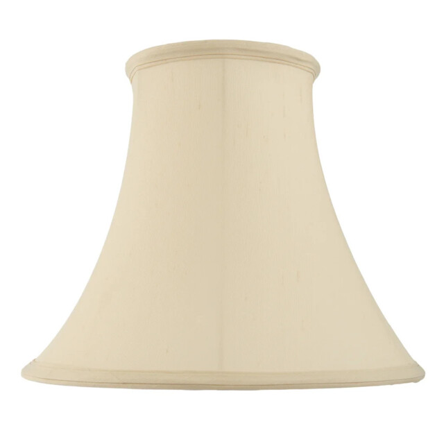 "Lampshade Cream 16"" Bell Carrie Ivory Cotton Mix Fabric 410mm Endon"