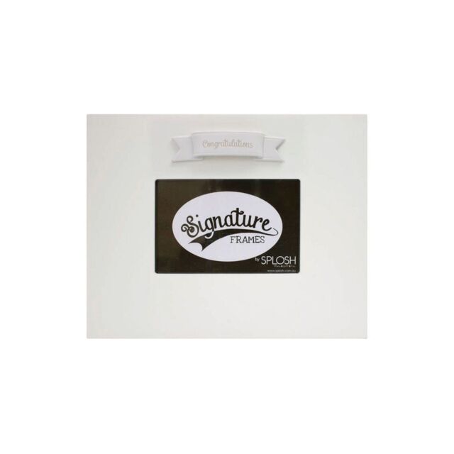 Congratulations Photo Frame White Keepsake Memento Gift Signature