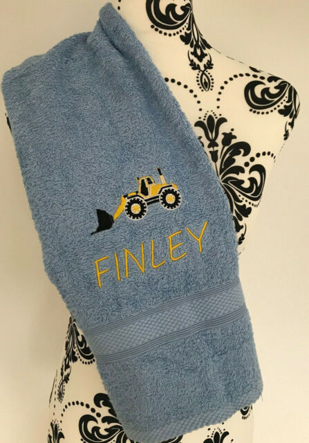 Digger Towel - Personalised - Flannel / Hand Towel / Bath Towel