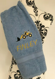 Digger Towel - Personalised - Flannel / Hand Towel / Bath Towel