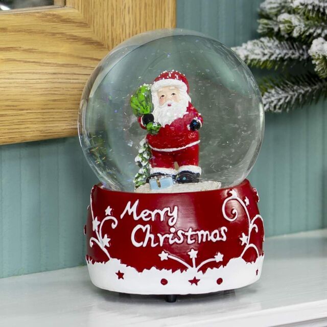 Christmas Snow Globe Musical Traditional Snow Globe With Santa Claus