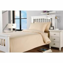 Mitre Essentials Spectrum Duvet Cover In Oatmeal - Polycotton - Single