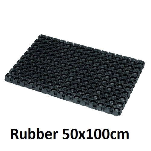 Jvl Outdoor Rubber Scraper Mat 50x100cm - Rondo
