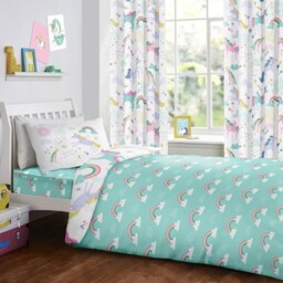 Bedlam Kids Rainbow Unicorn Reversible Duvet Cover Set, Multi
