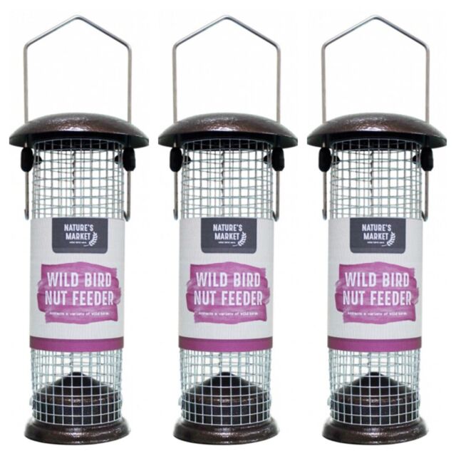 3x Wild Bird Hanging Bird Nut Seed Feeder Garden Feeding Station