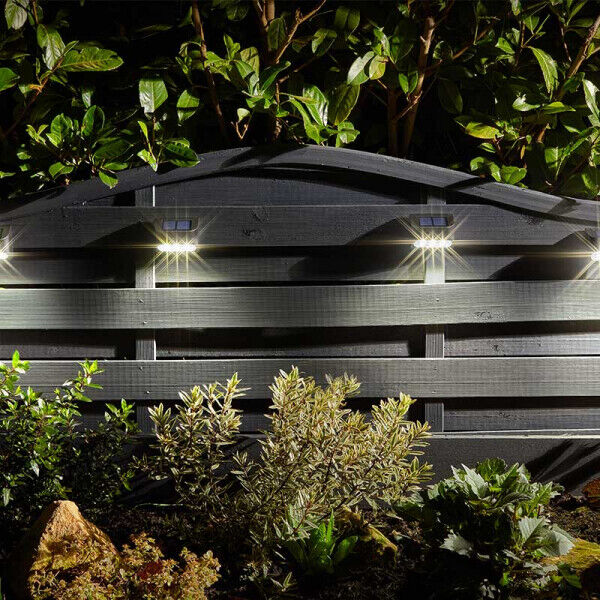 Solar Powered 4 Pack Premier Wall Fence & Post Light 10 Lumen Led