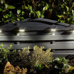 Solar Powered 4 Pack Premier Wall Fence & Post Light 10 Lumen Led