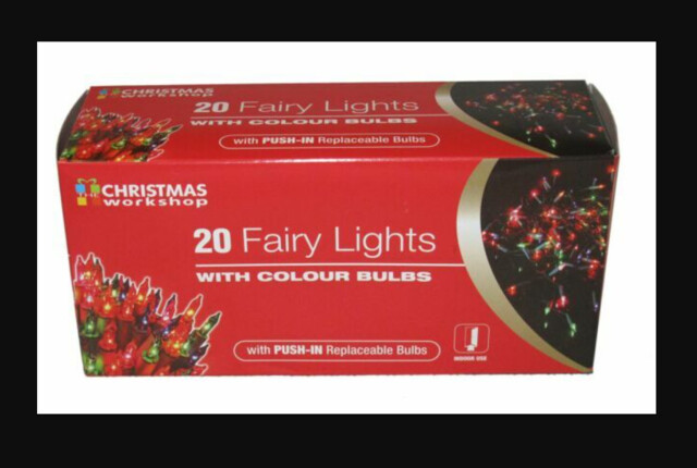 20 Multi Colour Fairy Lights Bulbs Christmas Party Indoor Decoration