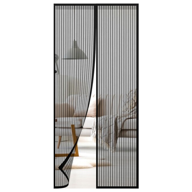 Magnetic Insect Door Screen Net Mesh Curtain Mosquito Fly Bug Black
