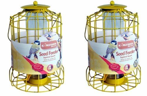2x Large Hanging Wild Bird Garden Feeders With Metal Squirrel Guard