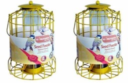 2x Large Hanging Wild Bird Garden Feeders With Metal Squirrel Guard