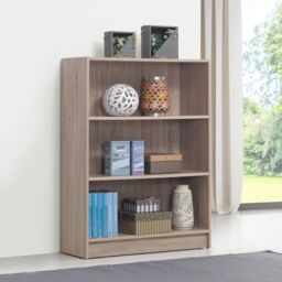 Essentials Bookcase Low Wide In Sonoma Oak By Tad