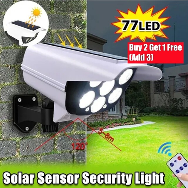 Waterproof 77led Solar Pir Motion Sensor Wall Light Outdoor Garden