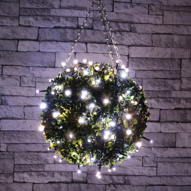 Set 120 Led Cool White Fairy Decorative Lights Christmas Xmas Outdoor