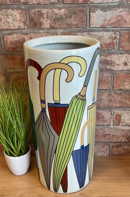 Bright Umbrellas Ceramic Umbrella / Walking Stick Stand / Large Vase