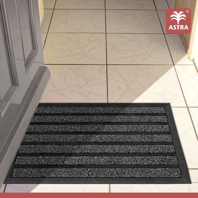 Jvl Dirt Stopper Pro Rectangular Scraper Entrance Door Mat, 45 X 75 Cm