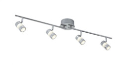 Bathroom Light Silver Bubbles Led 4 Spot Bar Ip44 Chrome Searchlight