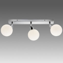 Polished Chrome Adjustable Bathroom Ceiling Light Fitting Bar Ip44 3