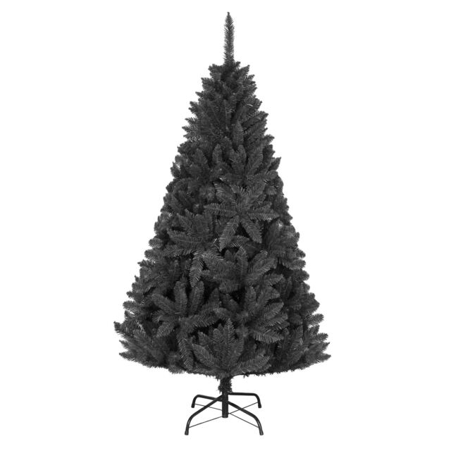 Christmas Tree Black Artificial Bushy Pine Outdoor Xmas Home
