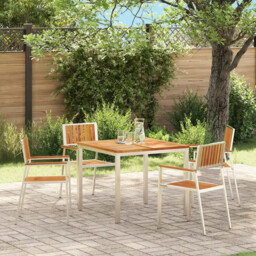 Garden Chair 4 Pcs Brown 56 X 54.5 X 87cm Solid Teak Wood Vidaxl
