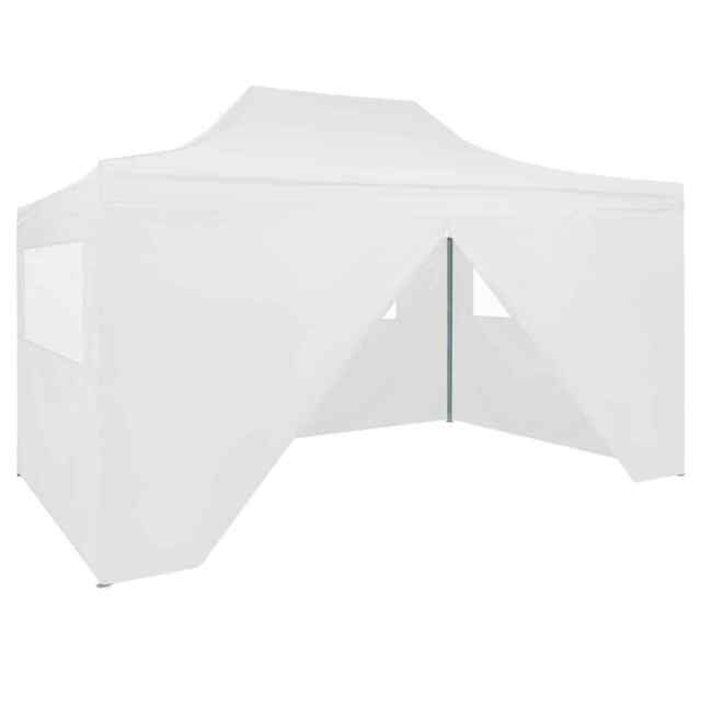 Professional Folding Party Tent With 4 Sidewalls 3x4 M Steel White