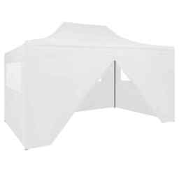 Professional Folding Party Tent With 4 Sidewalls 3x4 M Steel White
