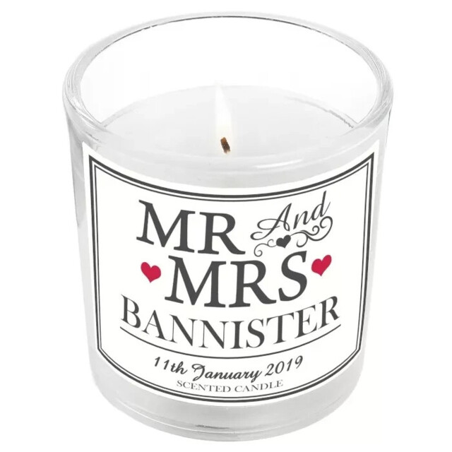 Mr & Mrs Wedding Candle Decoration Ornament Gift Bride And Groom