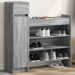 Shoe Cabinet Grey Sonoma 100.5x28x100 Cm Engineered Wood Vidaxl