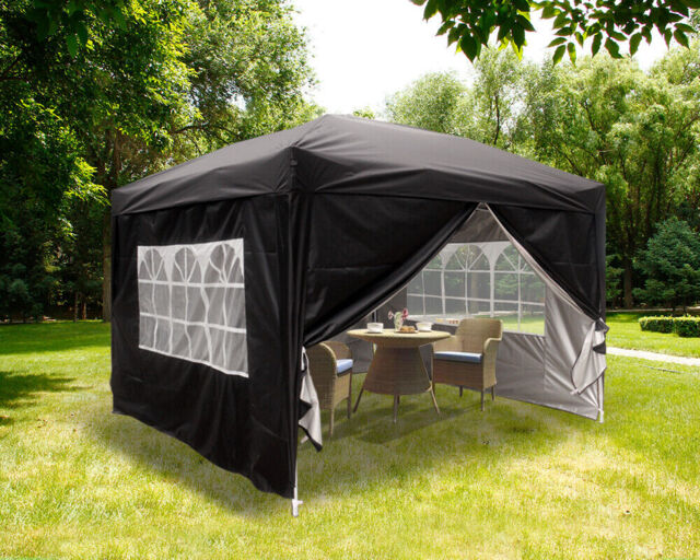3x3m Pop Up Gazebo Garden Marquee Party Tent Outdoor Canopy 4 Sides