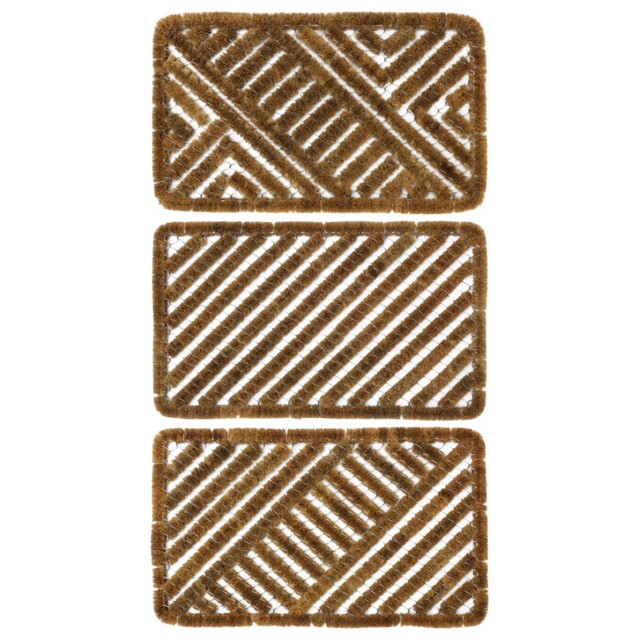 Jvl Boston Natural Coir Steel Scraper Entrance Door Mat, 39 X 59cm